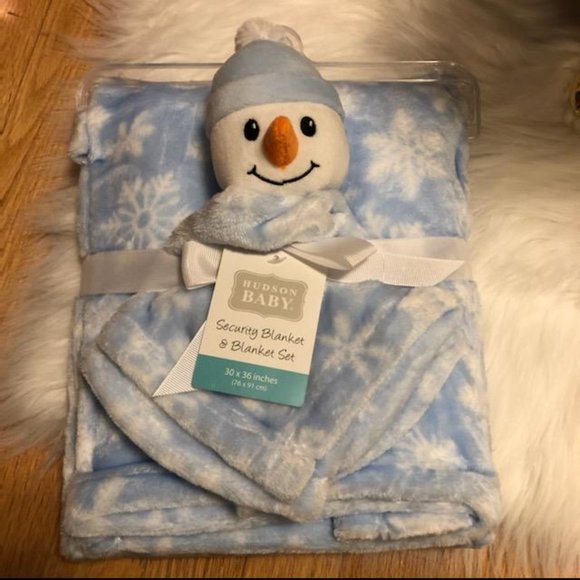 Hudson Baby Other - Hudson Baby Snowman Security Blanket & Blanket Set